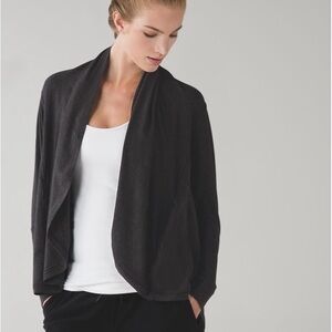 lululemon athletica Charcoal Open-Front Cardigan